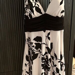 Black and White Floral Dress
